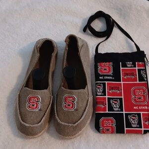 NC STATE WOLFFPACK Custom made Cazulle Slide shoes, and crossbody bag